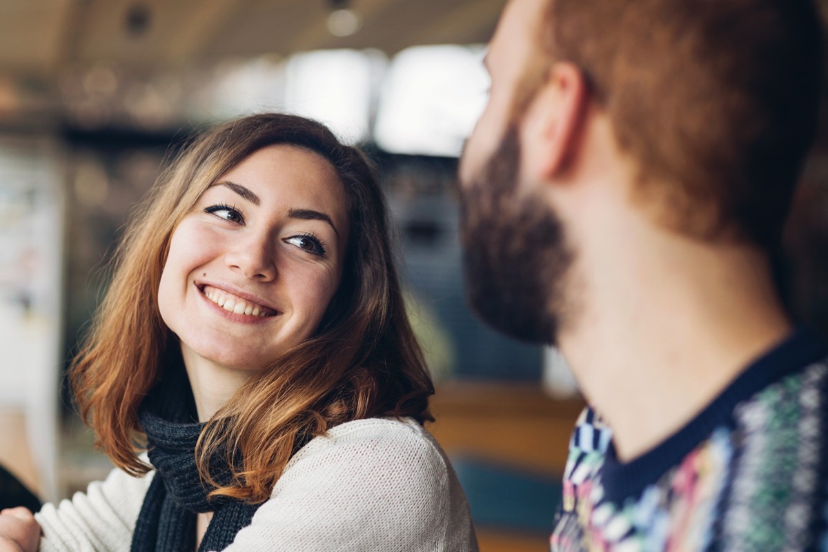 Young couple having great time together