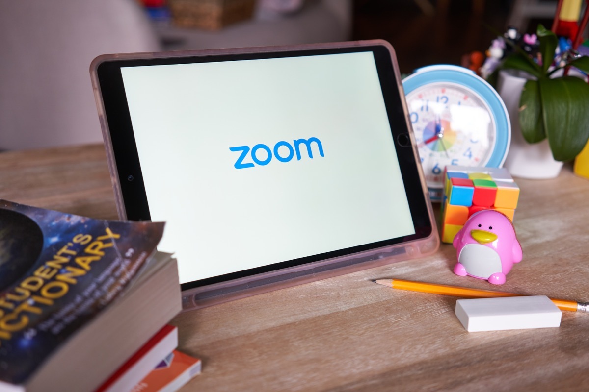 Zoom on a tablet