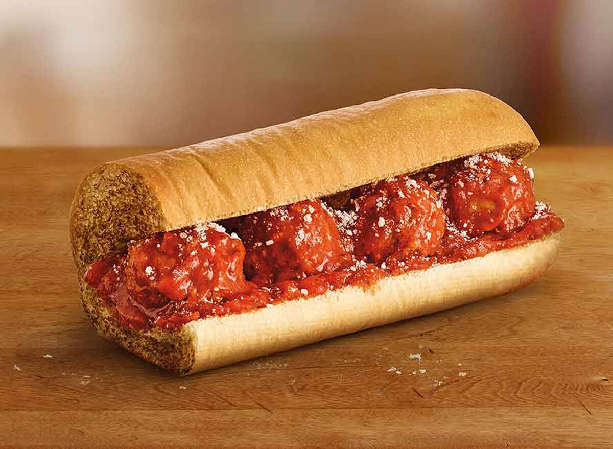 Subway meatball marinara sub - subway nutrition