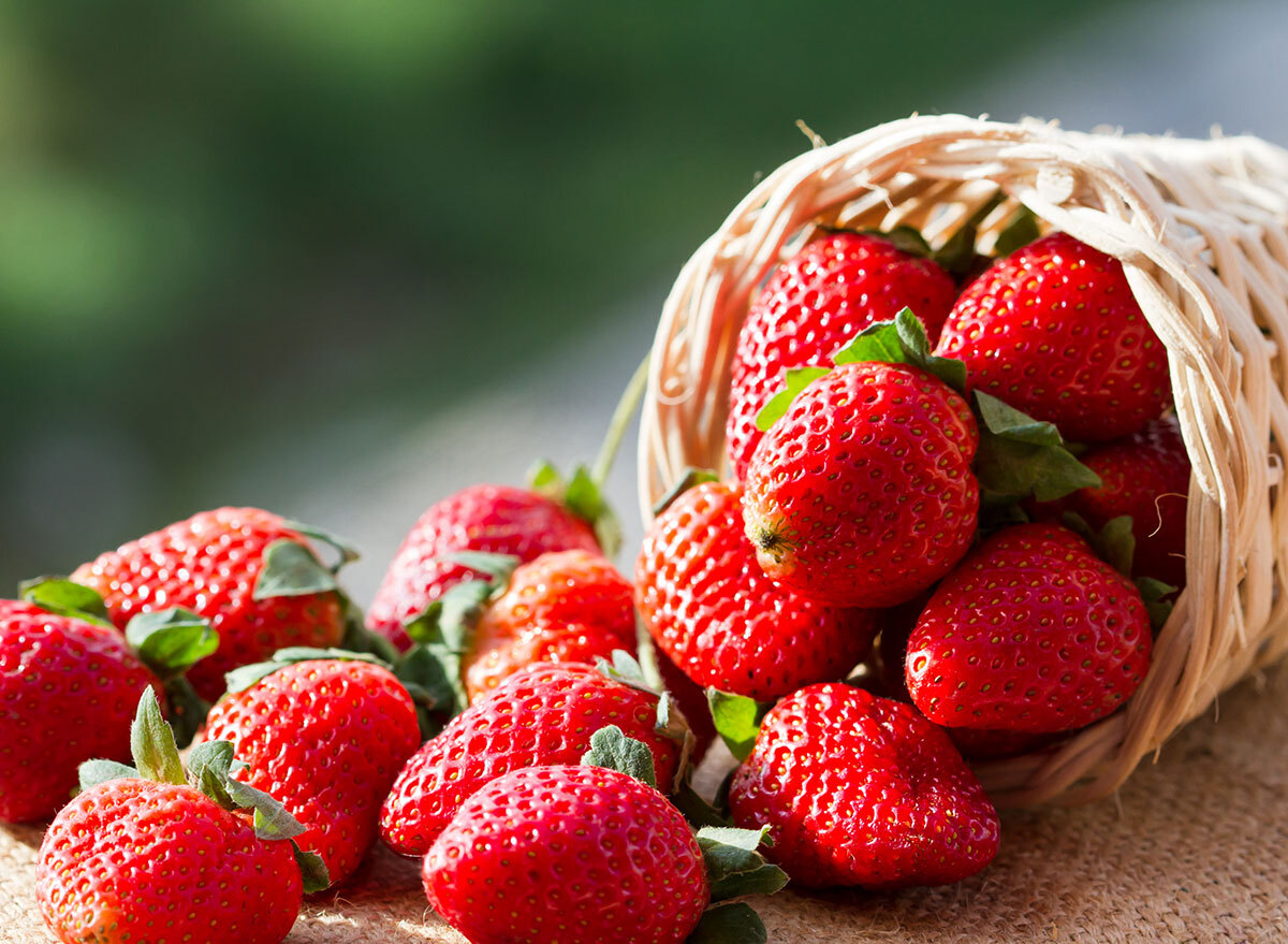 strawberries in basket