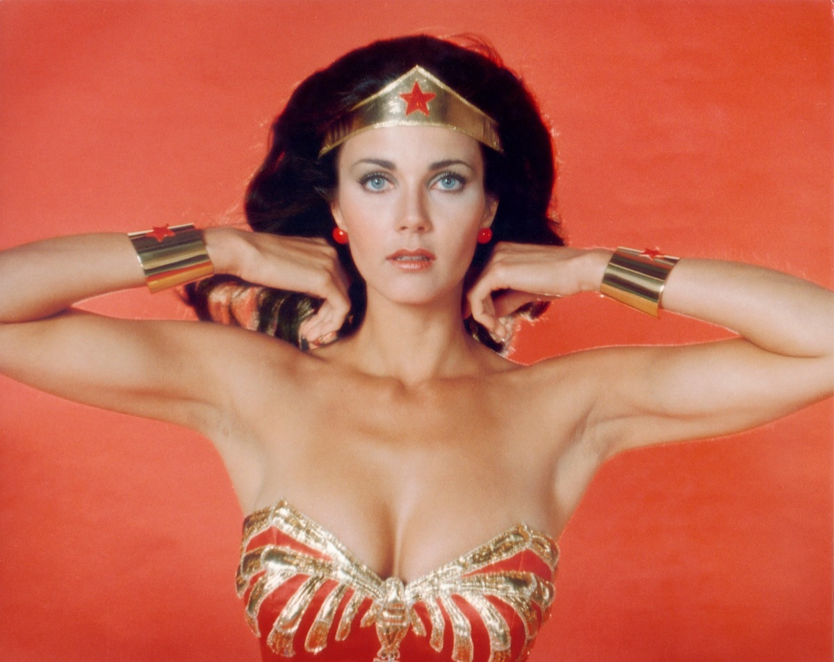 photo of lynda carter, wonder woman, celebrity states