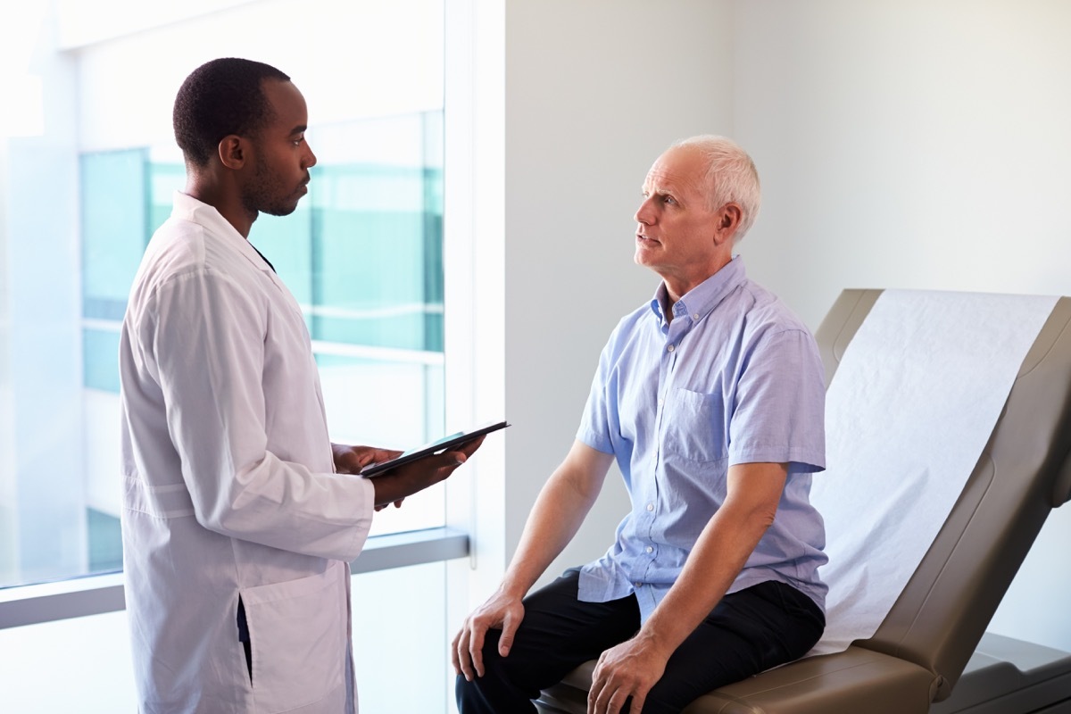 Older man at the doctor's office