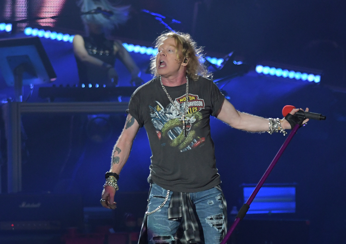 Axl Rose performing in Rio de Janeiro in 2017