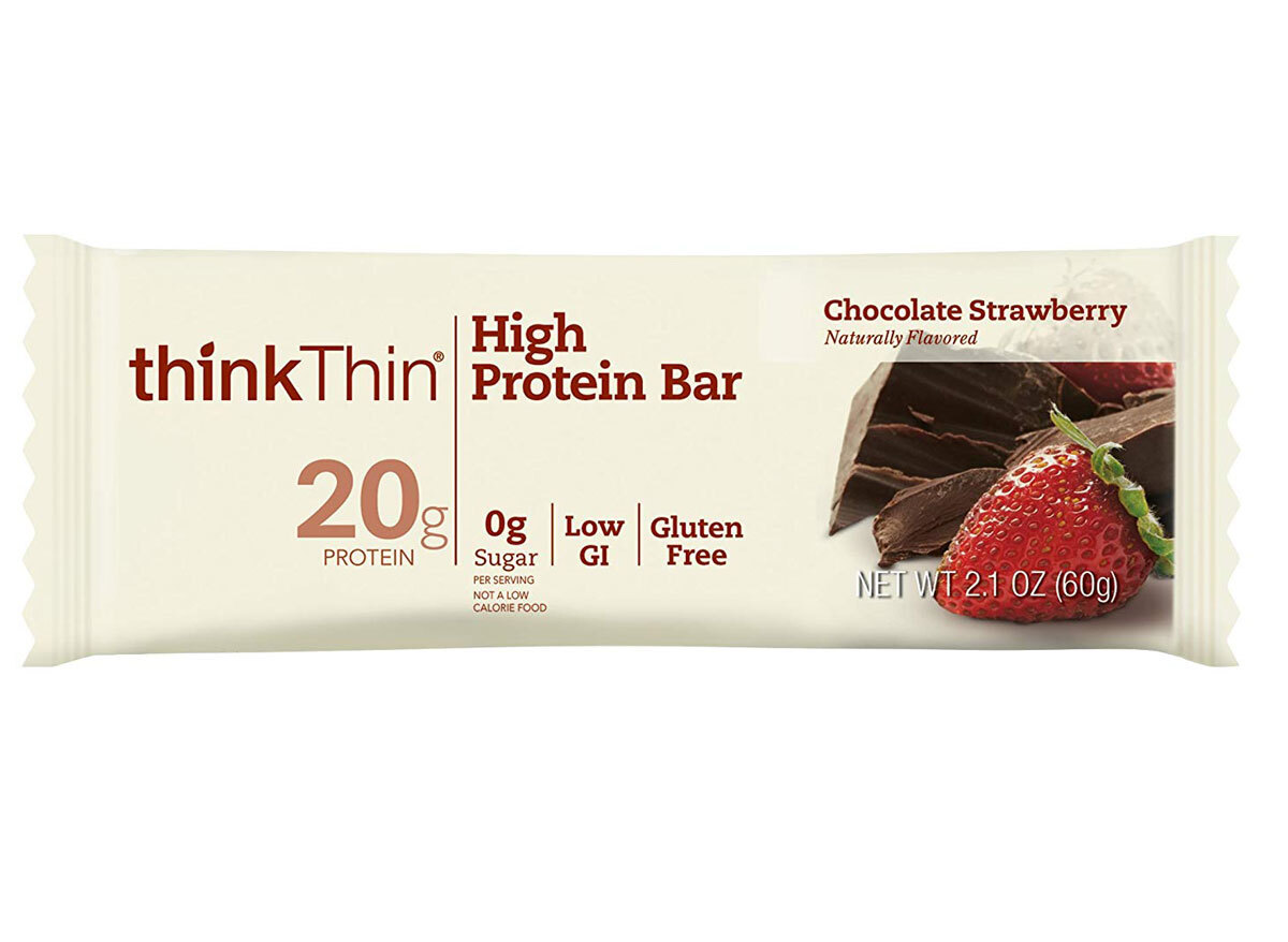 thinkthin chocolate strawberry protein bar