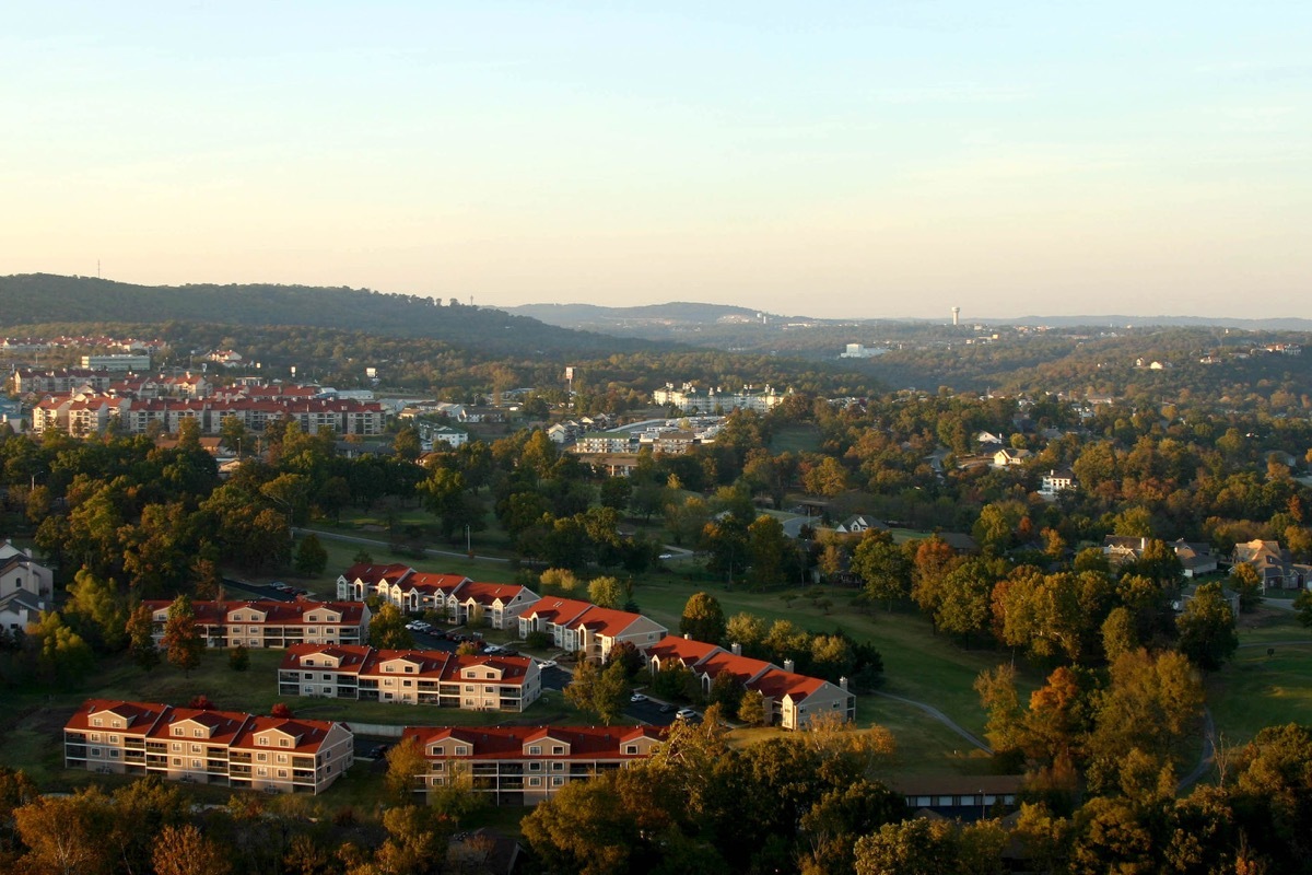 aerial view of branson Missouri