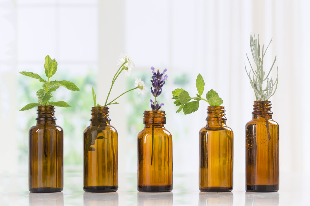 Essential Oils with Fresh Herbs - how to fight seasonal depression 