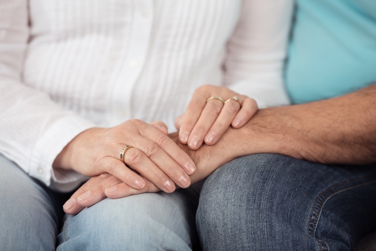 couple holding hands