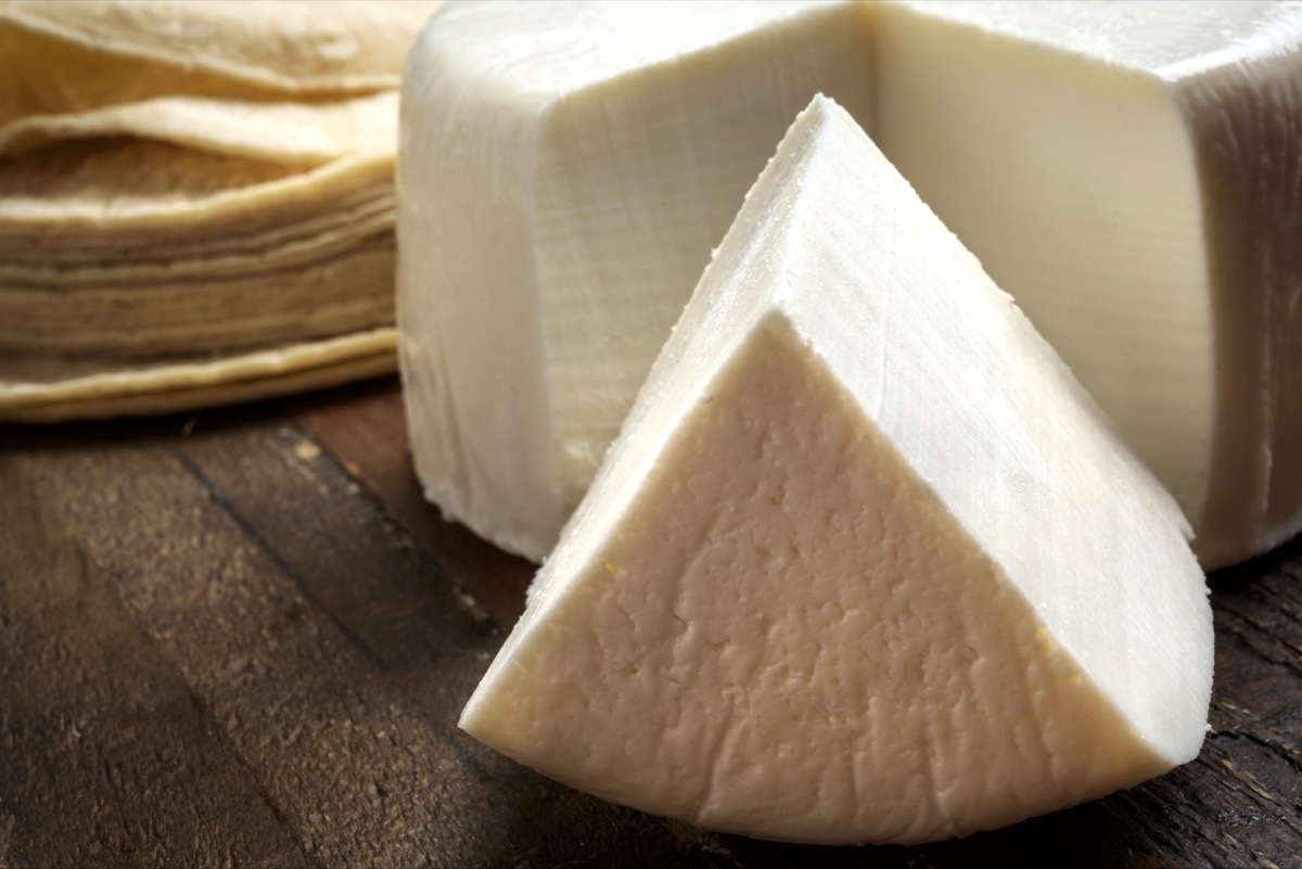 Mexican Queso Fresco and Tortillas Close up