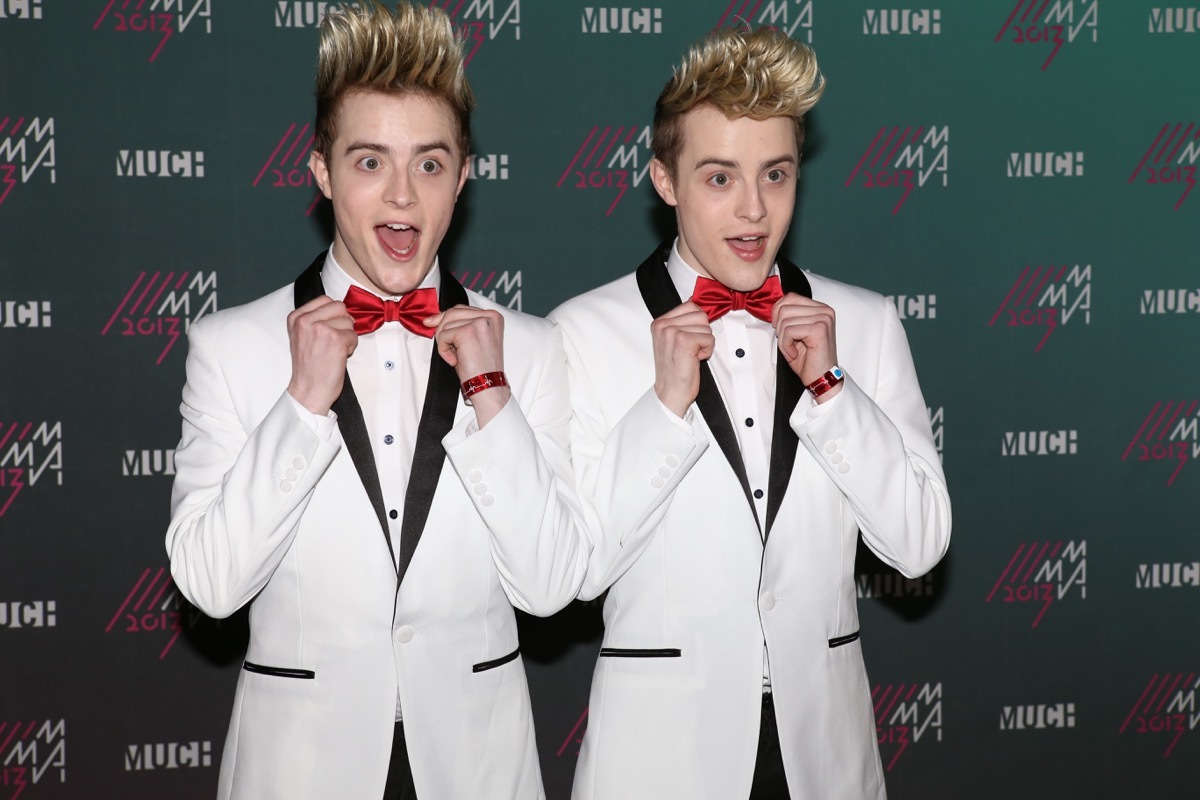 TORONTO - JUNE 16: Jedward at the 2013 MMVA's MuchMusic Video Awards in Toronto at the MuchMusic Headquarters, June 16, 2013.