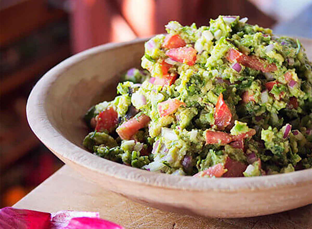 grilled guacamole in bowl