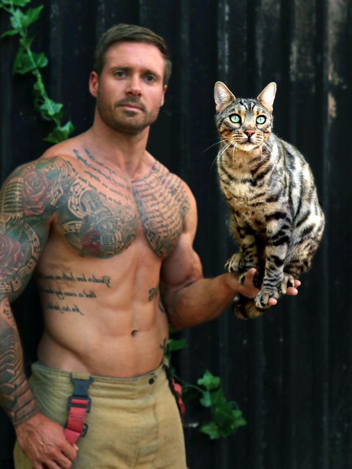 Snuggly creatures| Hot Aussie Firefighters and Animals In 2020 Charity Calendar Melt Our Hearts | Her beauty