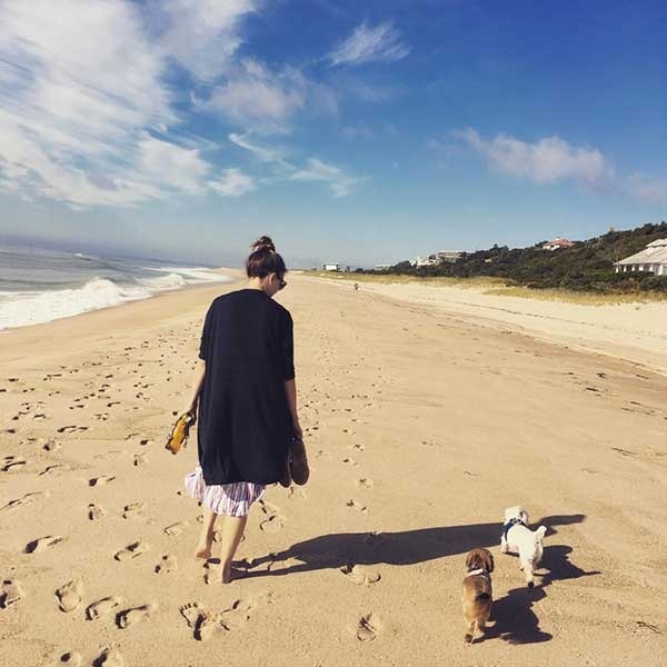 Sutton Foster on beach