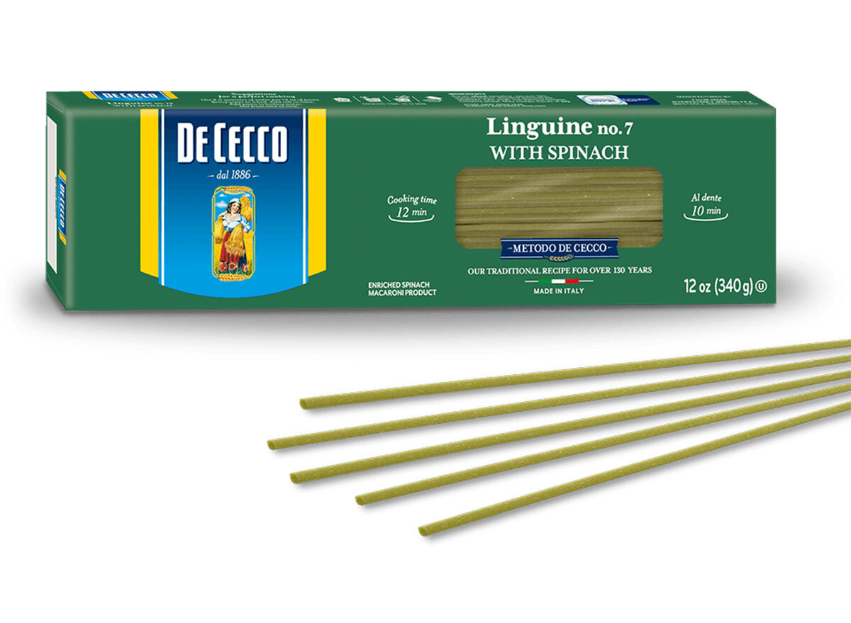 de cecco linguine with spinach