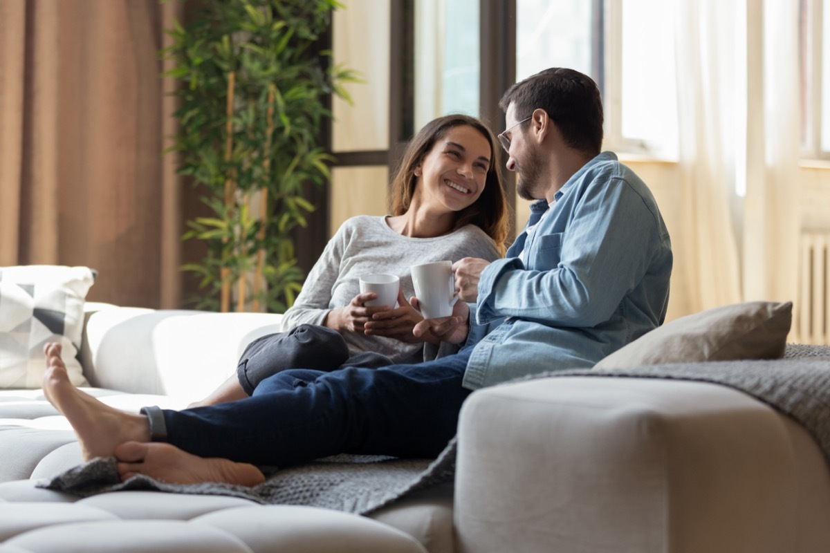 Couple Happy and Comfortable Together