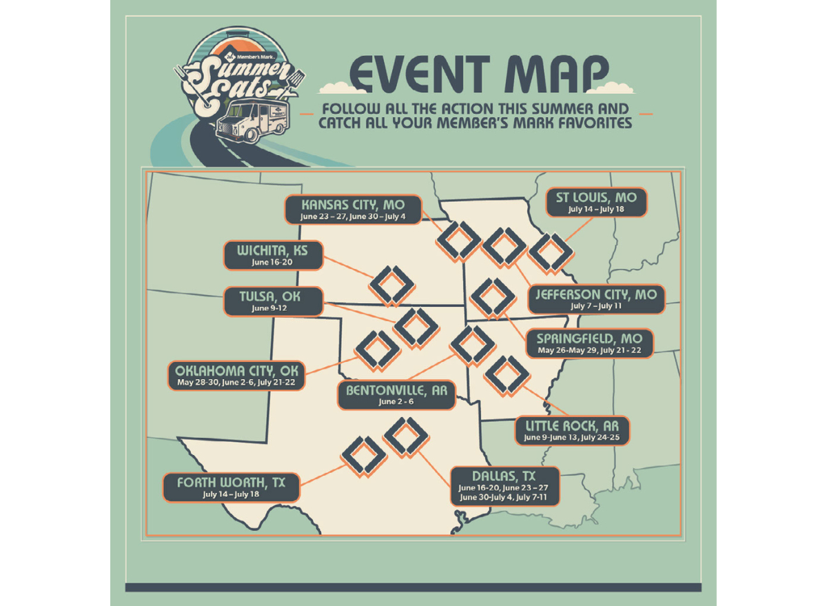 Sam's Club Food Truck Map