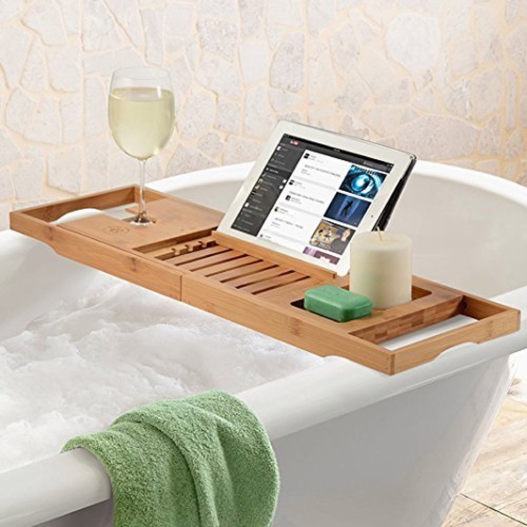 bamboo bath tray