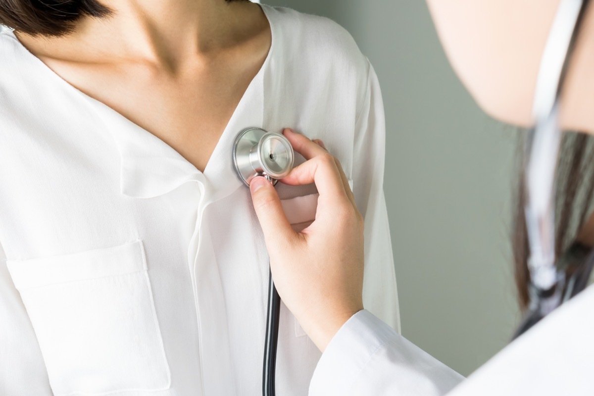 Woman's heart getting checked