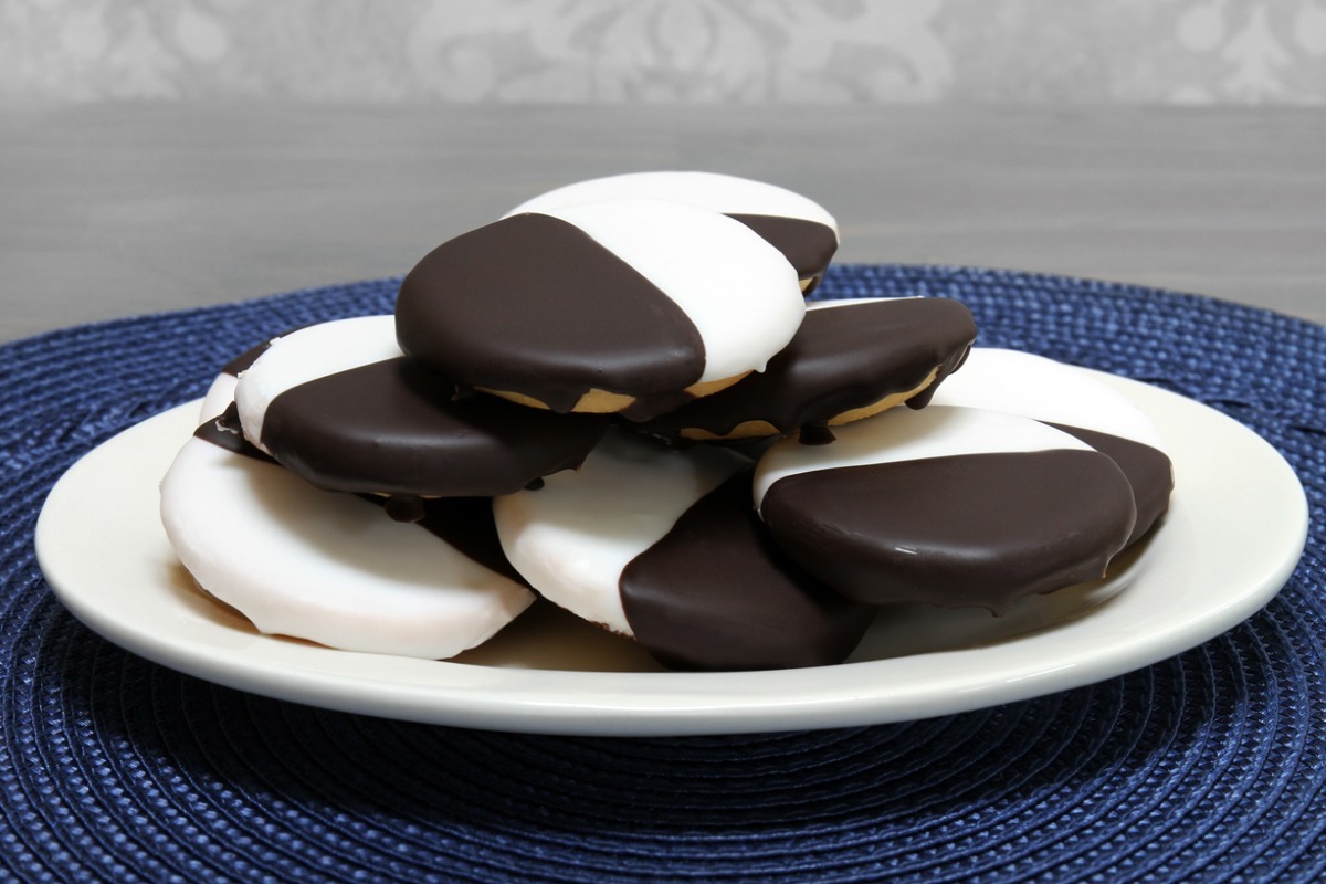 black and white cookies