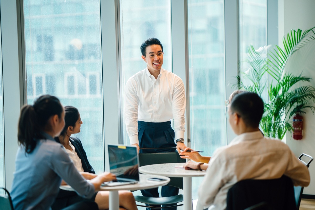 Man Leading a Meeting