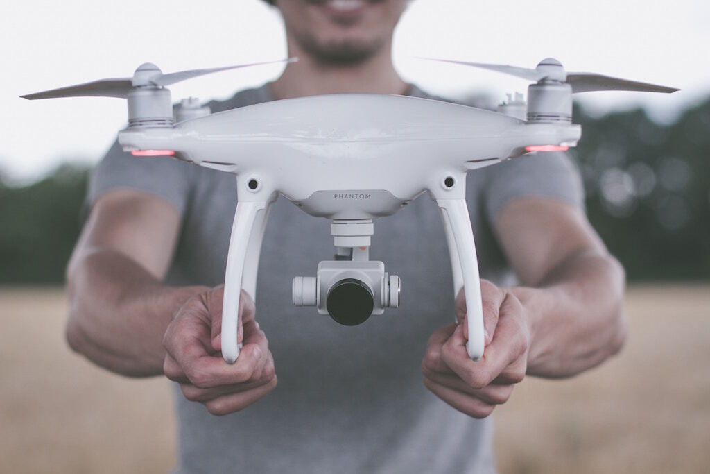 Man holding a drone