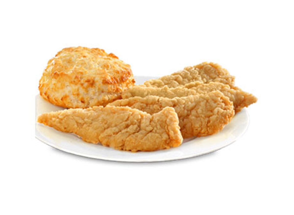 Chicken tenders with biscuit