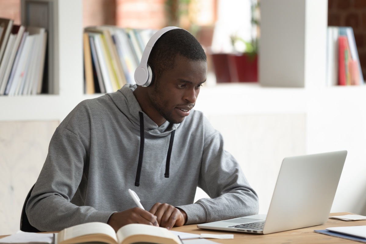 Highly Focused Young Black Man