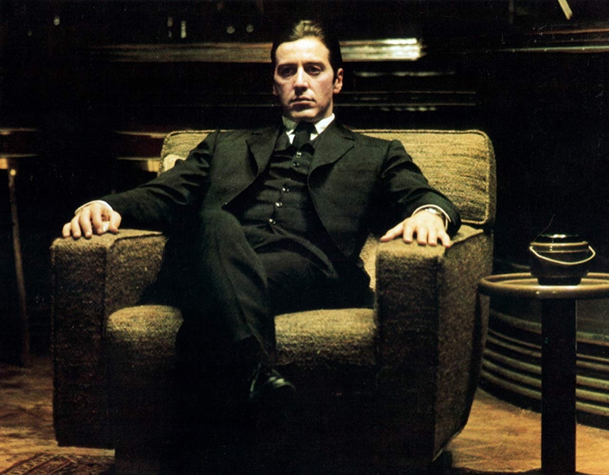 Al Pacino on the set of The Godfather Part II