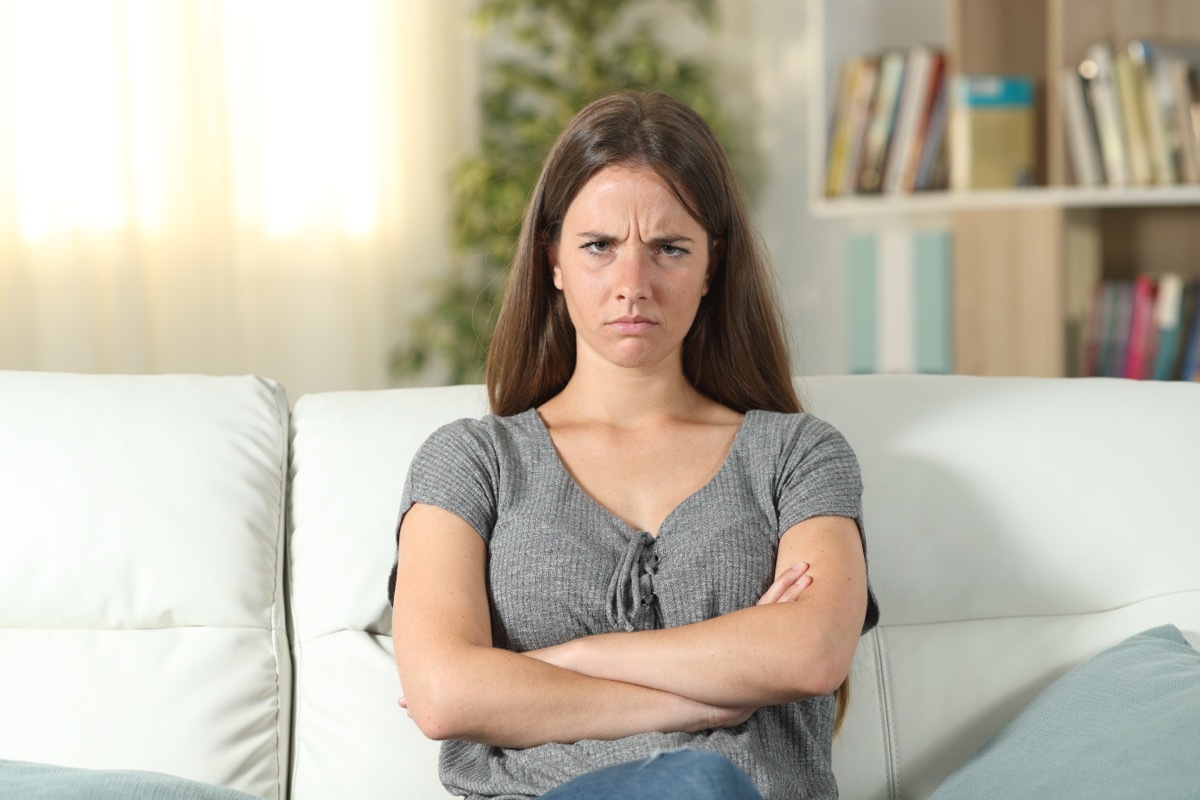 Annoyed Girl on the Couch