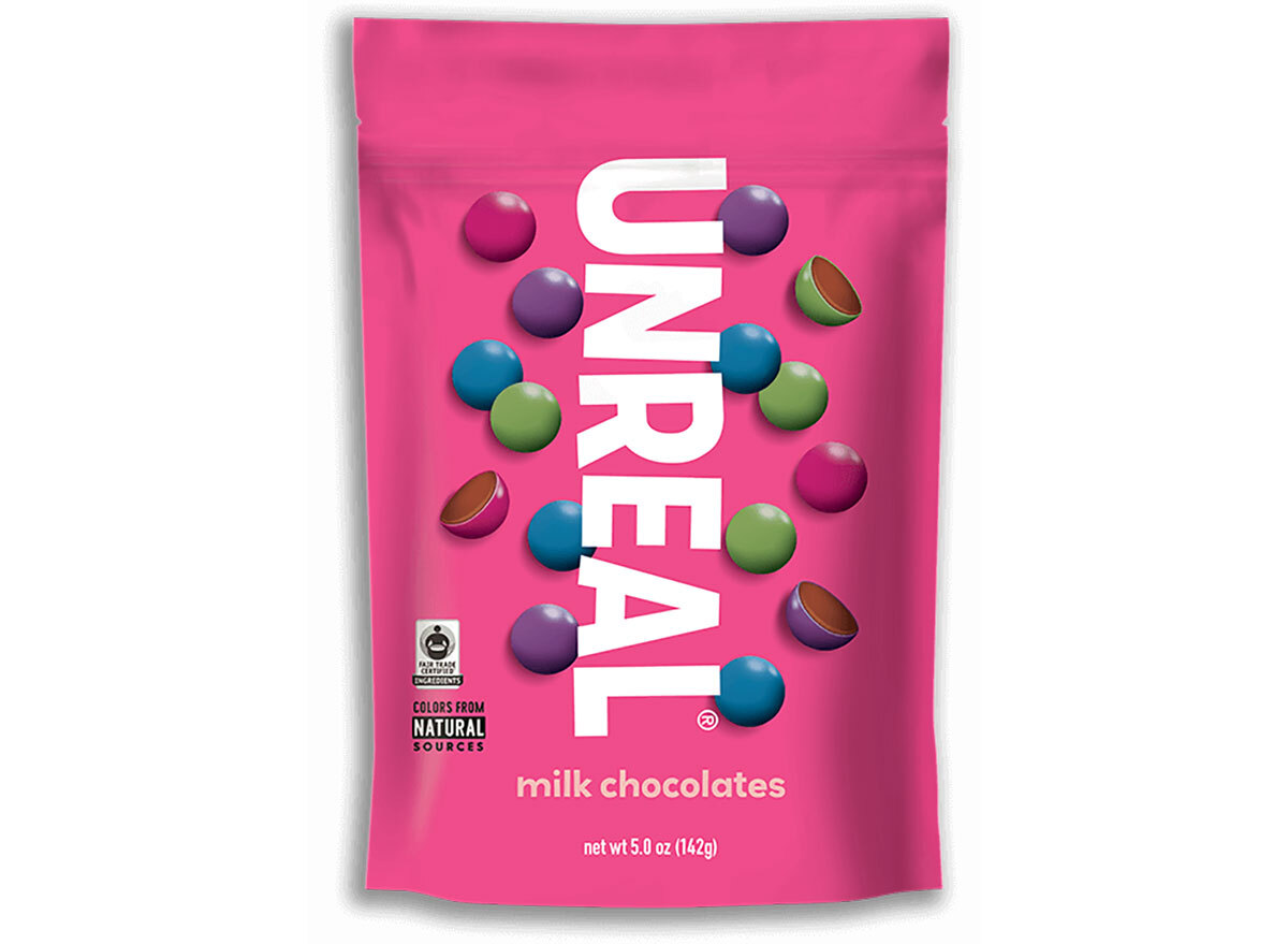 bag of unreal milk chocolate gems