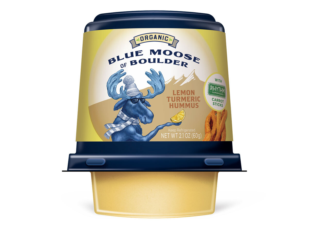 Blue moose of boulder lemon turmeric hummus