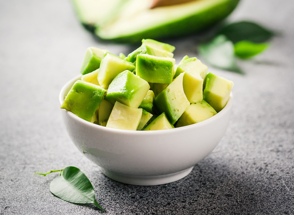 Cubed avocado