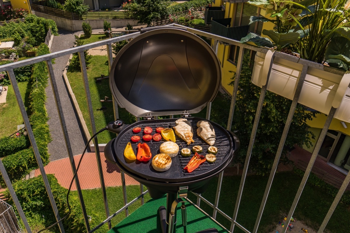 grill on balcony