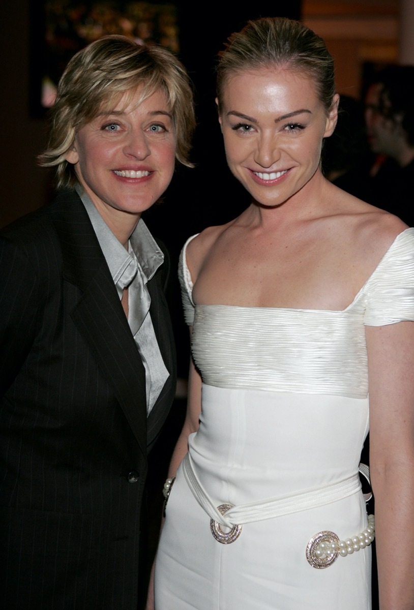 Ellen DeGeneres and Portia de Rossi in 2004