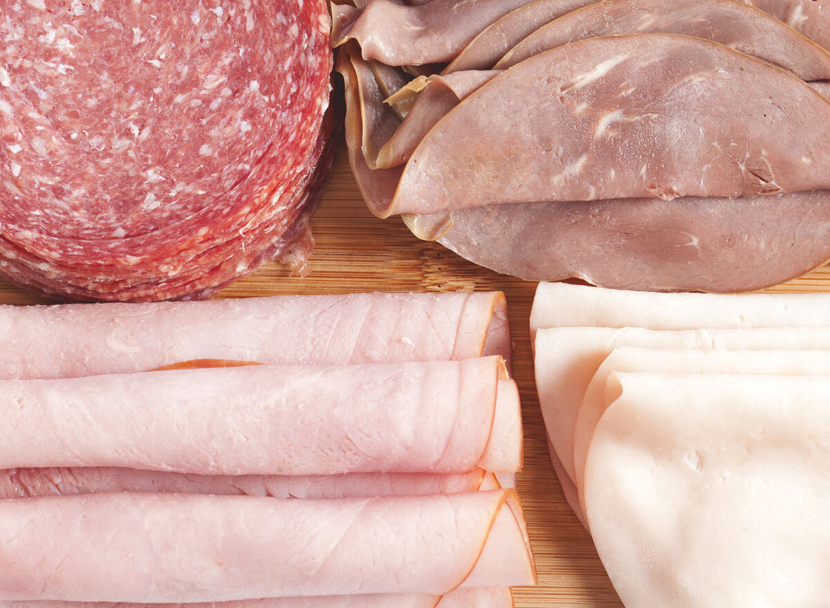 Processed deli meat cold cuts