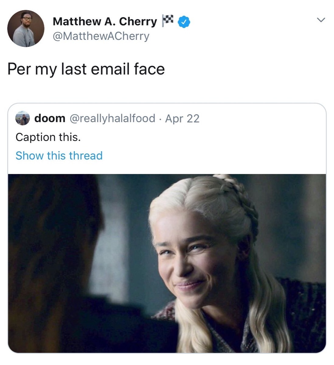 daenerys game of thrones passive agressive tweet