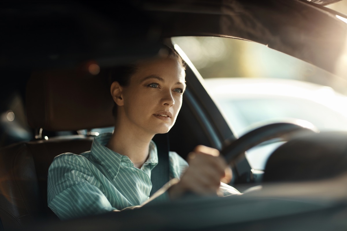 Woman driving