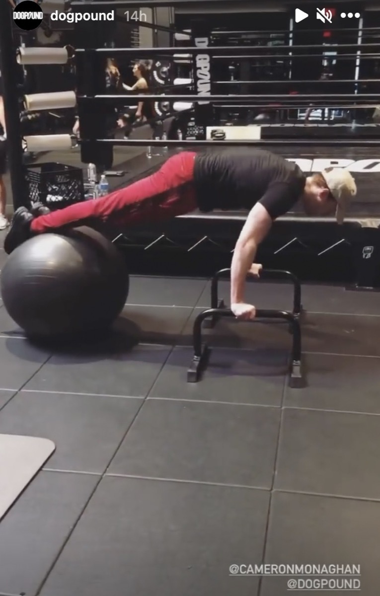 cameron monaghan working out at dogpound