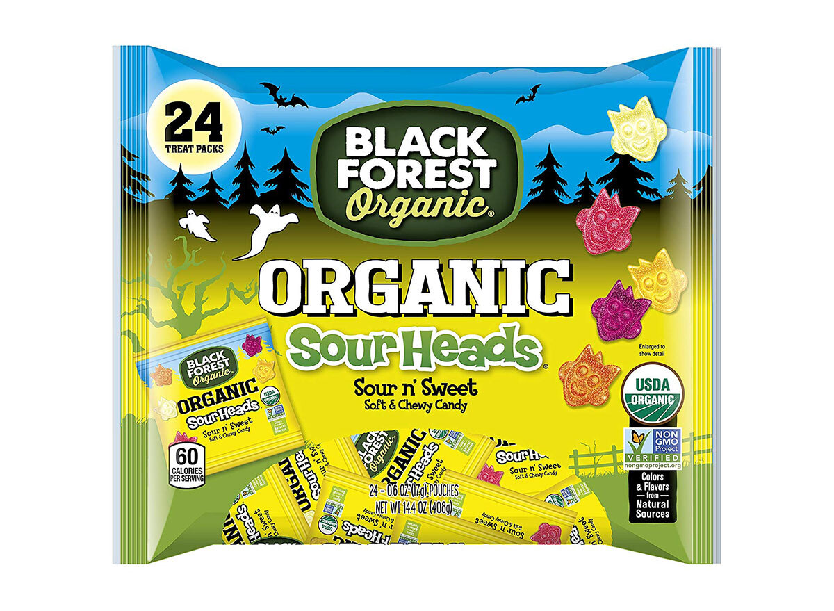 black forest organic sour heads halloween candy