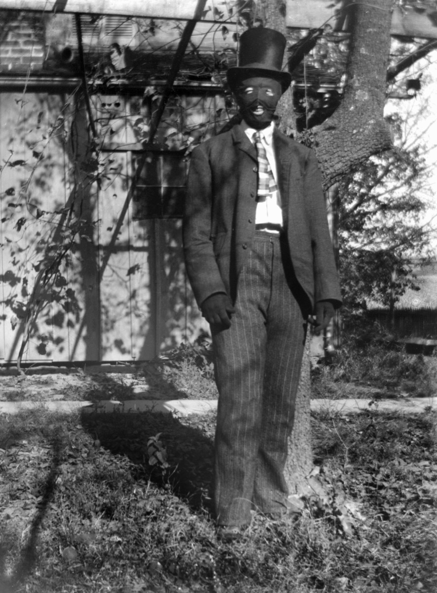 Man in a ski mask for halloween vintage halloween photos