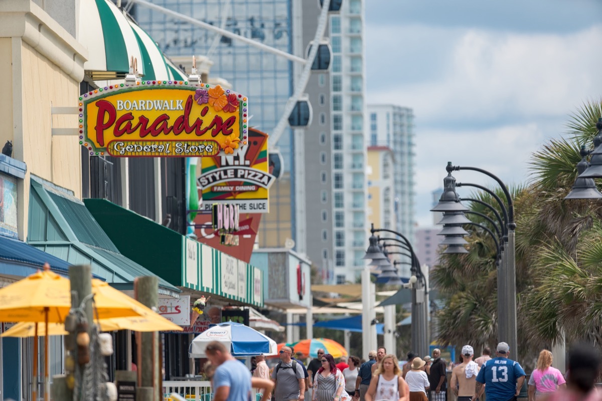 Stores on Myrtle Beach Boardwalk USA