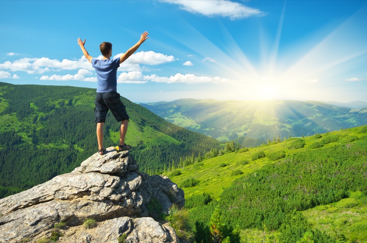 Young Man on Mountain