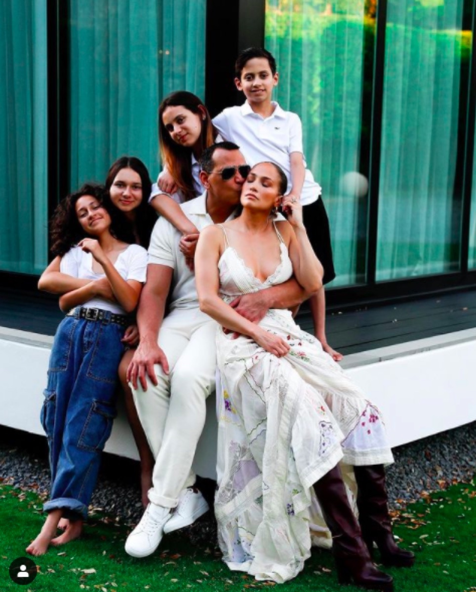 Alex Rodriguez Jennifer Lopez and their children