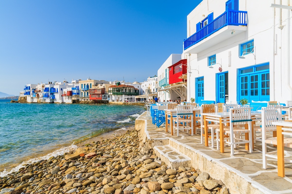 little venice mykonos island greece