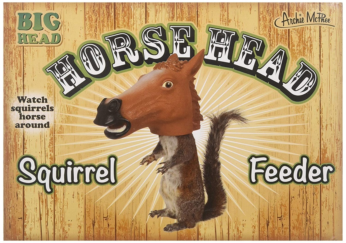 horse head squirrel feeder