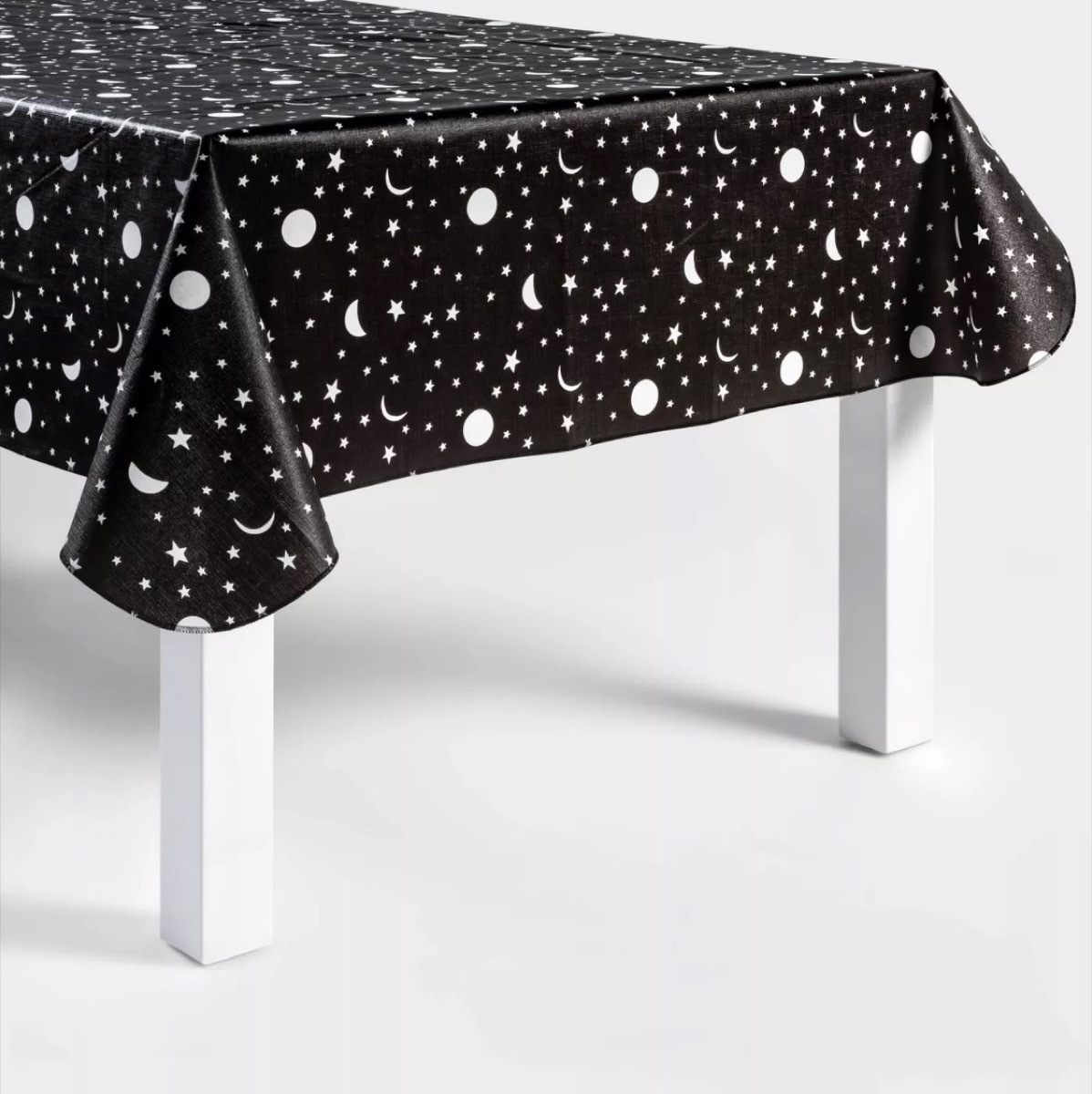 black star and moon tablecloth, target halloween decor