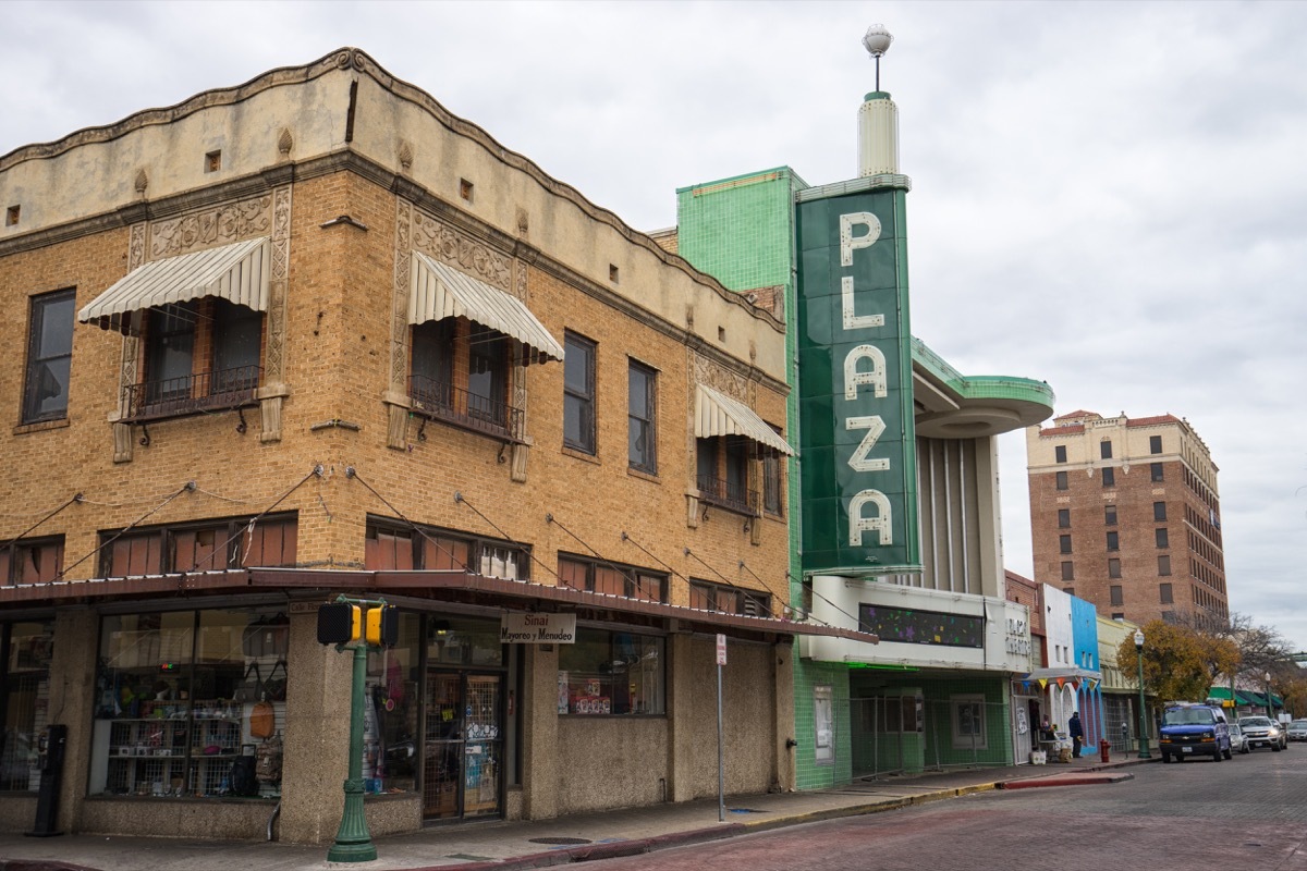 plaza theater, laredo, texas, street view building