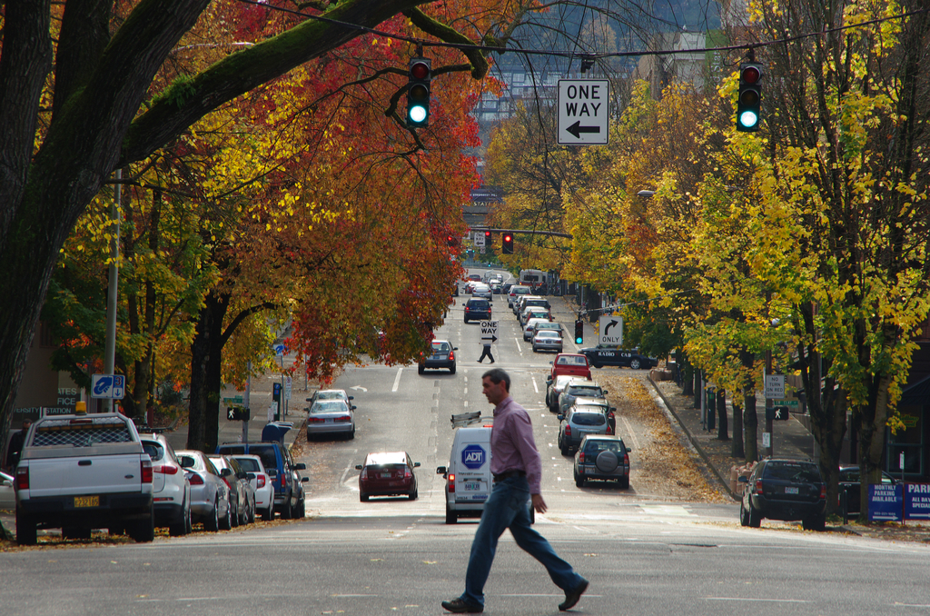 Man Jaywalking Illegal things