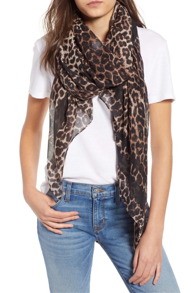 leopard print scarf