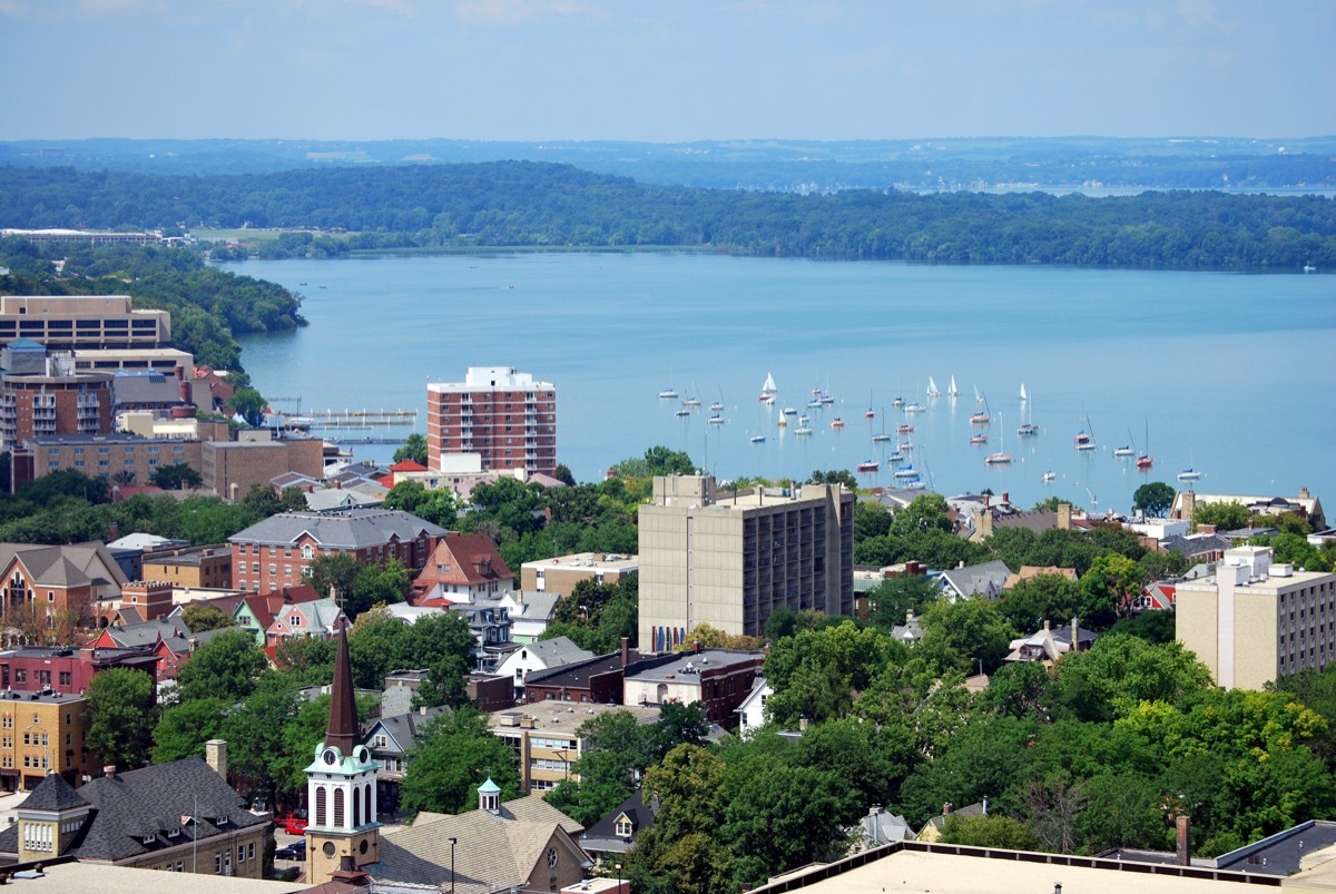 cityscape photo of downtown Madison, Wisconsin